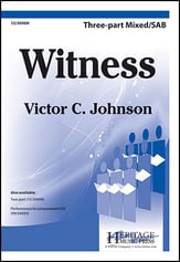 Witness Three-Part Mixed choral sheet music cover